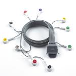 Grey 10 Lead ECG Holter Cable Compatible for Edan Biomedical Instrument IEC Snap
