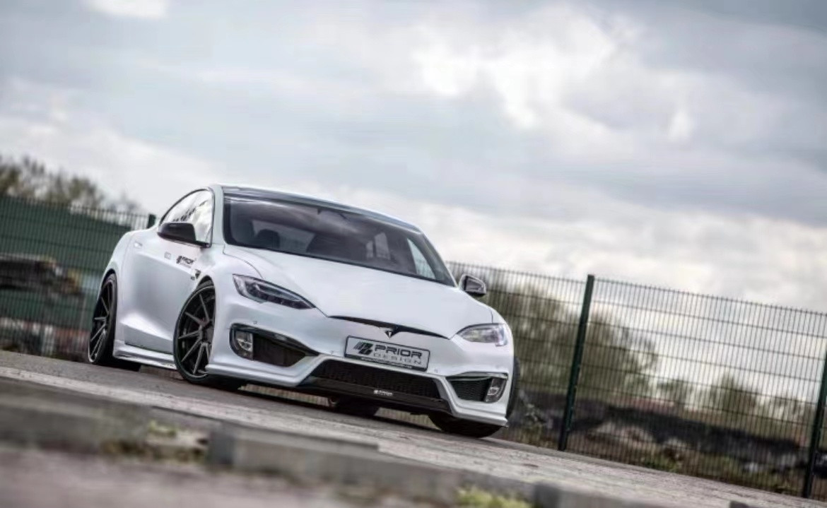 For tesla Model S Body Kit MODEL S Upgraded PD-style Front and Rear Bumper Spoiler Body Kits