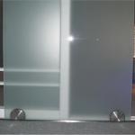 Frosted Frameless Sliding Glass Barn Door Interior With Hardware Kit And Door