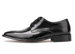 Italian Mens Leather Dress Shoes Black Lace Dress Shoes For Business Office