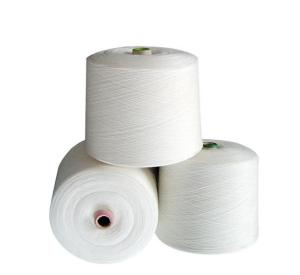 China 40 / 2 Raw White 100% Polyester Spun Yarn On Paper Cone For Sewing Thread factory
