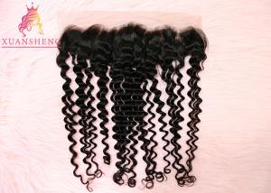 China Unprocessed Virgin 13x4 Lace Frontal Malaysian Curly Human Hair No Tangle factory