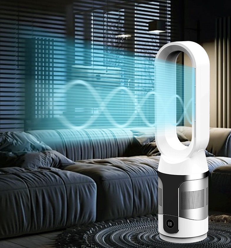 Hotel Personal Air Cooler with Bladeless Design and Dimensions of 21.5*21.5*72cm
