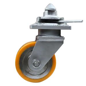 China 8 Inch PU Shipping Container Castors Swivel Wheel Casters factory