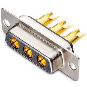 China 3w3 power D-SUB connector combo type hole on 10/20/30/40 amps female socket solder for cable assembly factory
