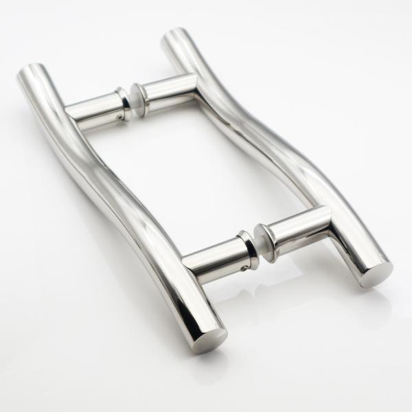 SUS304 Stainless Steel H Type Glass Door Handle Sample 1-3 Working Days Finish