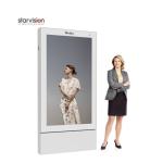 3840x2160 4K Publicidad Outdoor Digital Totem Floor Mount Lcd Display IP56