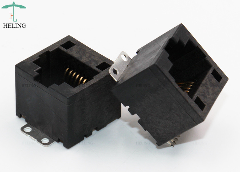Low Profile Tab Up Female Lan SMT RJ45 Waterproof Connector Through Hole 1x1