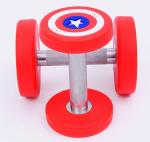 Captain America Dumbbells Round Headed PU Coated Dumbbells Sports And Fitness