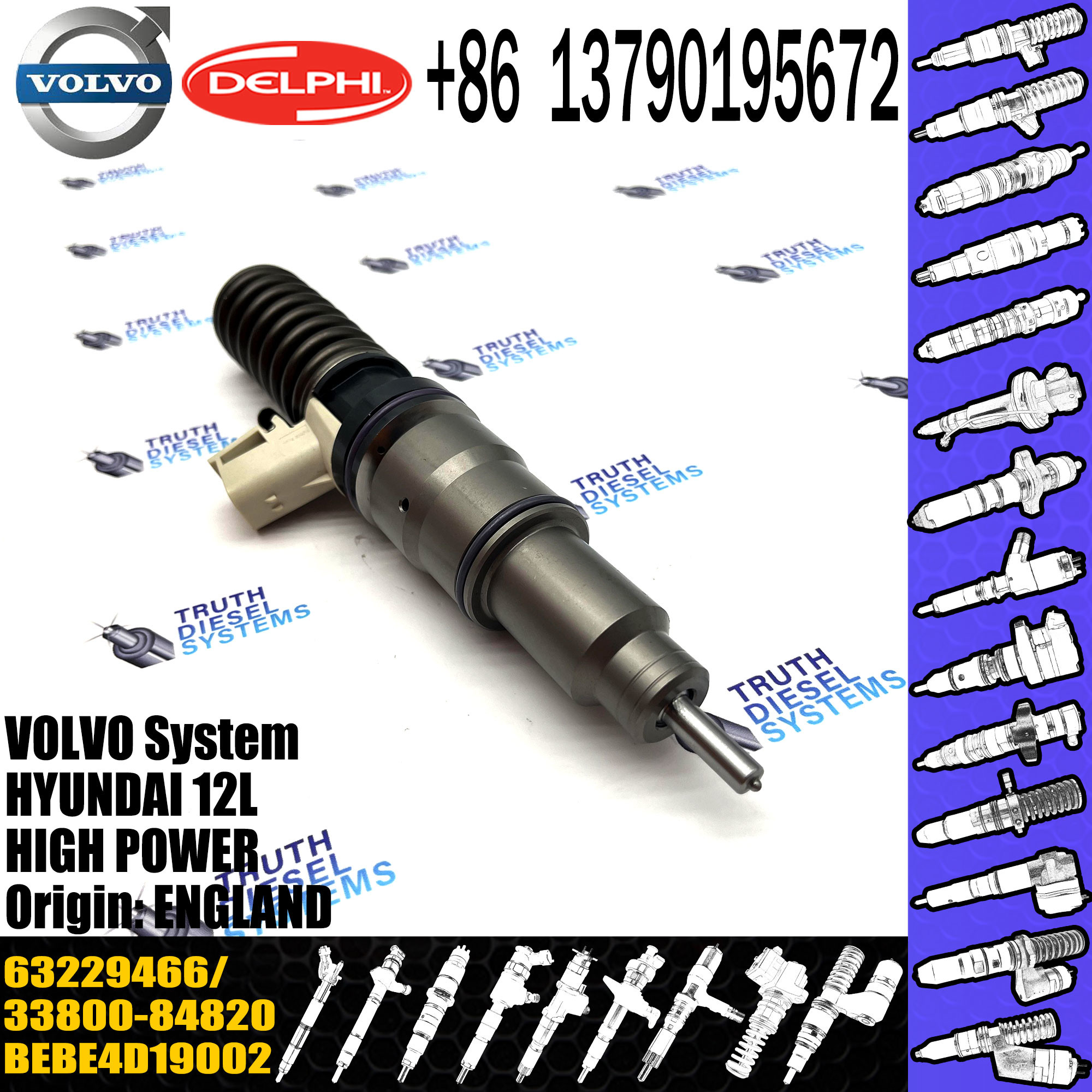 Diesel Electronic Unit Injector BEBE4C01101 For VOL Truck 85000071 VOE20440388 20440388