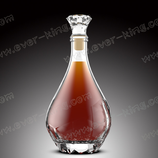 500ML Custom Round Liquor Glass Bottle For Gin Vodka Wine And Spirits