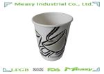 Insulated Paper Cups SGS , Double Wall Coffee Paper Cup And Cover