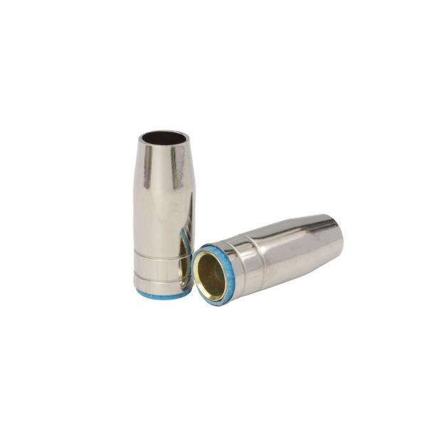 China Sliver 57mm Length UPPER 25AK Gas Nozzle Binzel Mig Welding Torch Mig Welding Consumable factory