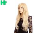 High Temperature Fiber Natural Long Straight Synthetic Wigs 120% Density