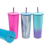 Reusable 700ml Wide Mouth Custom Logo Stainless Steel Tumblers Stainless Steel