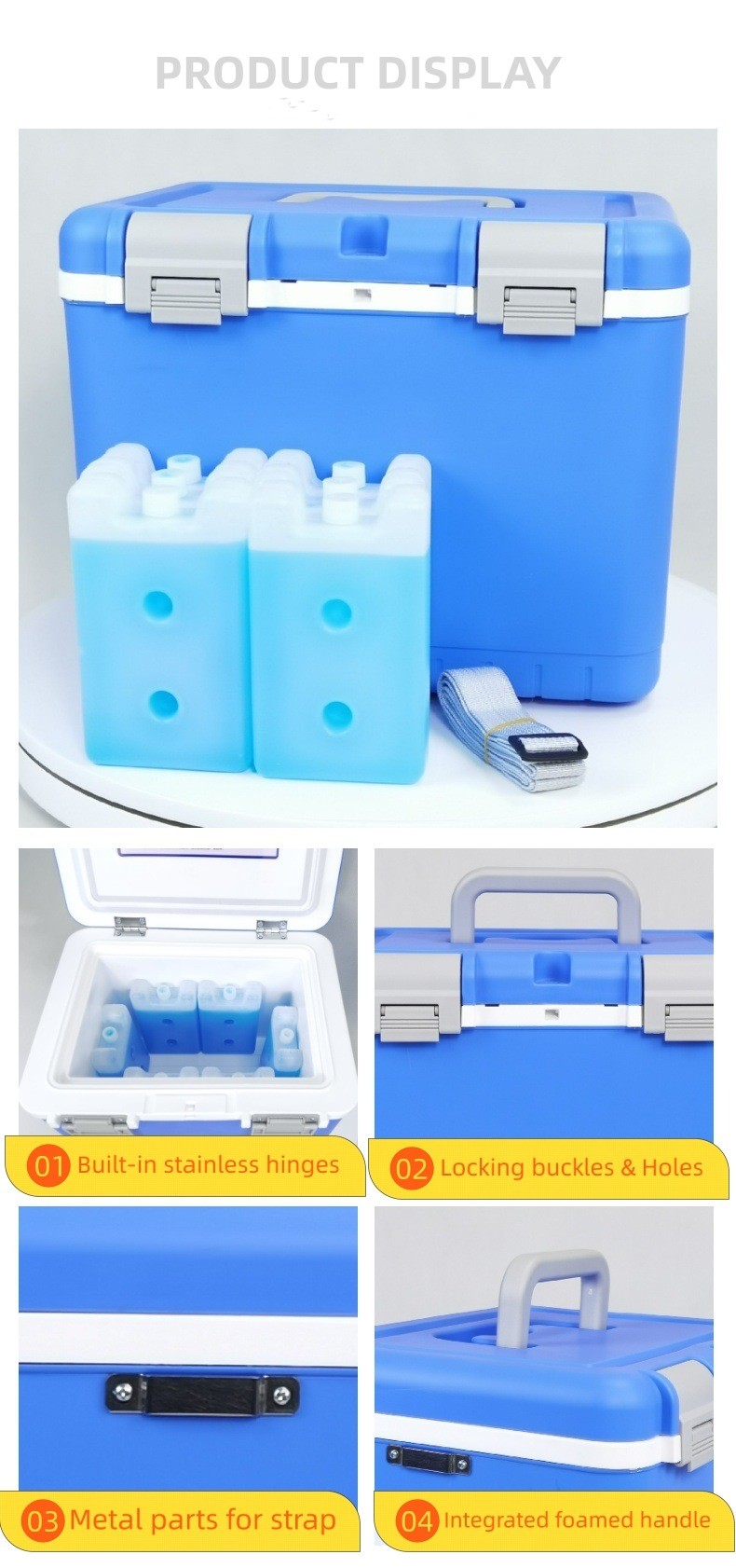 Custom Logo Vaccine Carrier Cooler Box Portable Medical Ice Box