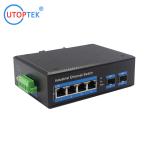 OEM IP40 10/100/1000Mbps 4 Port POE+2 SFP Ethernet Industrial Switches with Din
