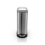 12 Liter Rectangular Stainless Steel Trash Can For Office