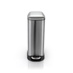 China Smudge Resistant 12L Rectangle Stainless Steel Garbage Can factory