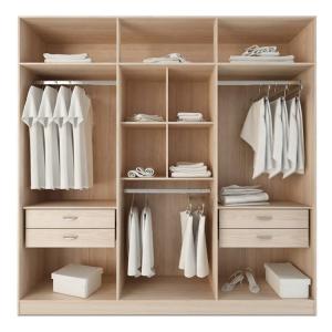 China Chinese Custom Furniture Style Solid Wooden Wardrobe , Oak Wood Portable Closets factory