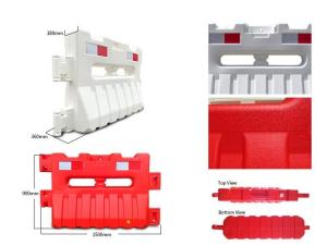 China HDPE water filled barrier Road Safety Barriers Red and Blue Yellow Optional factory