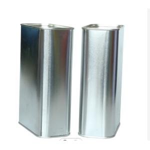 China 1L Engine Oil Tin Can White Plastic Cap Rectangular Tin Containers factory