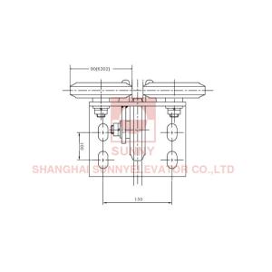 Speed ≤ 5.0m/S Elevator Roller Guide Shoe For Elevator Spare Parts Guide Rails 8