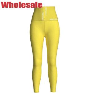 China Yellow XL 95cm High Waisted Running Leggings High Rise Yoga Pants factory