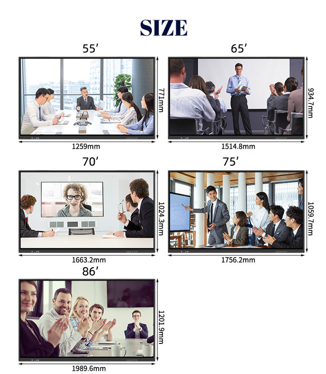 256GB 86 Inch Interactive Display Ultra Thin Touch Screen Intel CoreI5