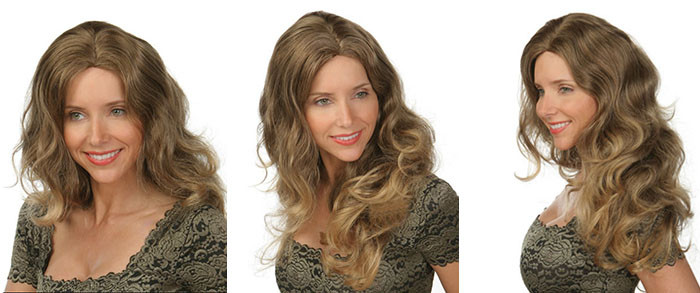 New Stylish Mixed Color Synthetic Hair Wigs Natural Curly Women natural looking synthetic wigs