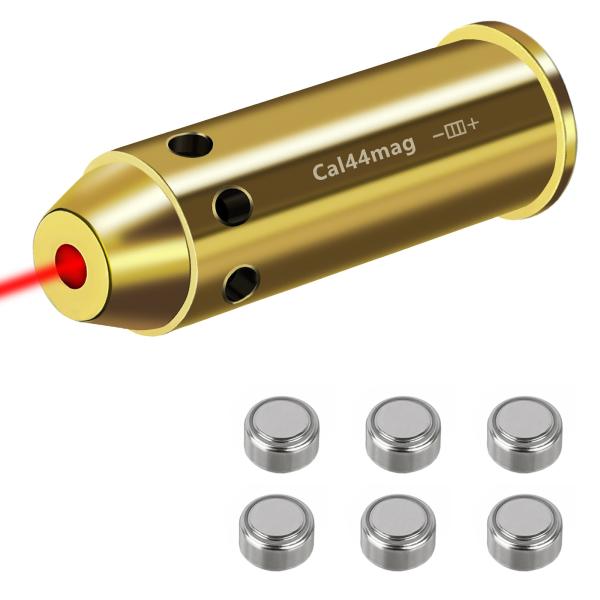 Cal44mag Red Dot Laser Bore Sight Cartridge Laser Boresighter with 2 Sets