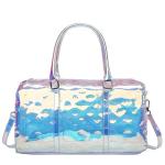 Rainbow Color Sports Travel Bag Men And Women Dazzling Acrylic Chain Handbag