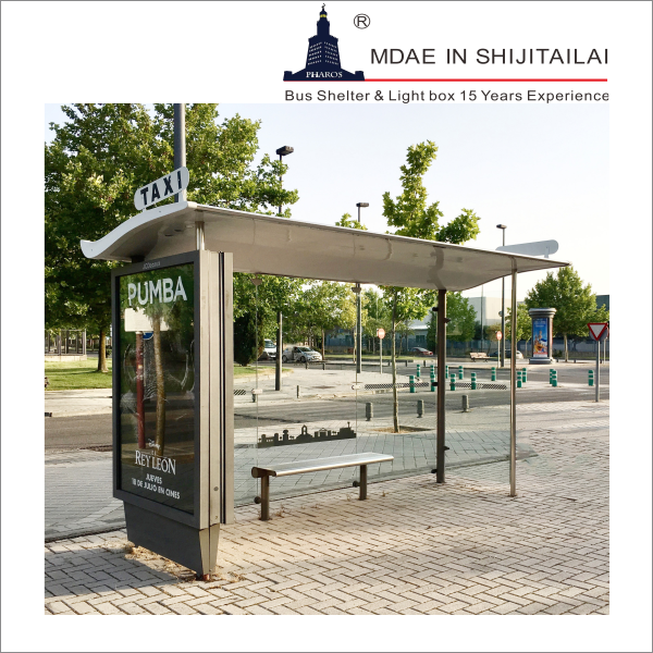 Outdoor Mupi Advertisement 8m2 Modern Bus Shelter