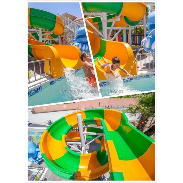 9m Height Fiberglass Water Slide with 100m³/slide Water Flow for 5-10 Passengers in Water Park