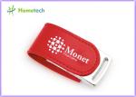 4GB Red Leather Usb Flash Drive Nice Leather Cover Usb Pen Drive With Custom