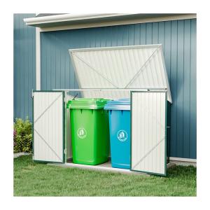 China Galvanized Steel Bin Storage Shed with Lockable Doors Rot Proof Metal Type Steel factory