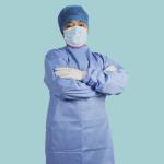 Surgical Isolation Medical Disposable Gowns Non Woven Polyethylene Cover