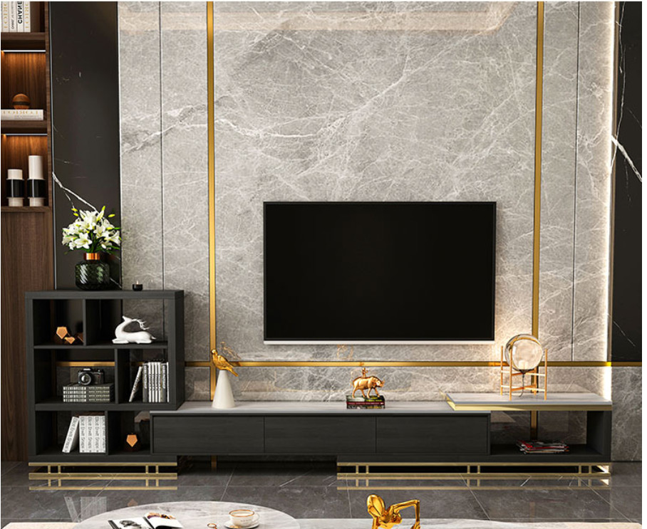 1800 X 400 X 450mm Living Room TV Shelves Solid Wood Tv Cabinet For Villa