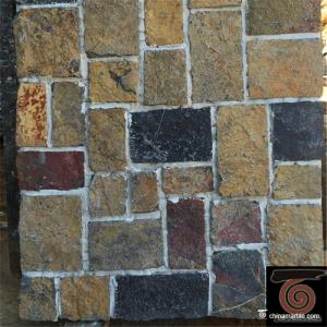 China Flat Style Random Stacked Stone For Landscape / Garden Wall Weathering Resistance factory