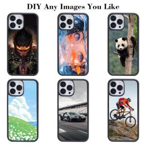 Black / White Shockproof iPhone Cases Customized Sublimation 2D Mobile Cover