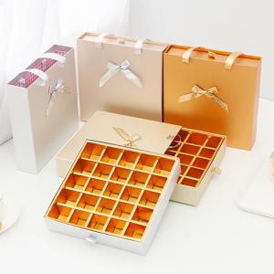 Modern Personalised Truffle Chocolate Gift Box Paperboard Sliding Drawer CMYK