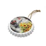 Bottle Cap Metal Plaque Signs Beer Cap Shape 15 X 15 X 1.5 Cm Size