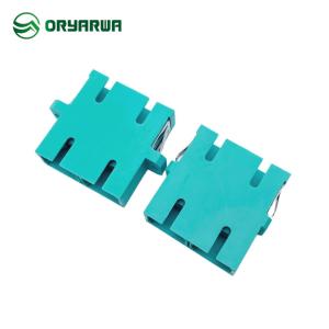 China One Piece Molding SC Duplex Fiber Optic Adapter Flange Flangeless factory