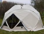 Spherical tent. It is a camping tent for fishing that provides cold protection