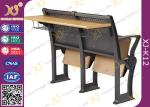 Metal / Plywood Bottom Book Rack College Classroom Furniture With Folding Tablet