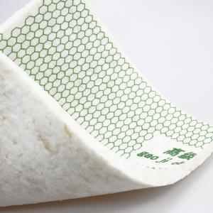 China Living Room PU Foam 6mm Underlay For Carpet PE Film Laminate Cellular Green Pattern factory