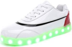 China Full Color Rechargeable LED Sneakers App Wireless Control Wear - Resistant factory