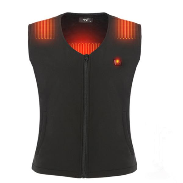 V Neck Rechargeable Heated Vest 7.4V 4400mAh Thermal Vests Ladies Spandex /
