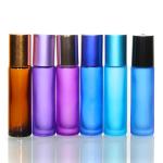 10Ml Glass Perfume Roll On Bottle With Stainless Steel Metal Roller Ball