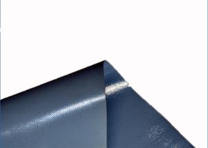 China 450 Gsm Gray Color Waterproof PVC Tarpaulin 500 * 1000 With Matte Surface factory